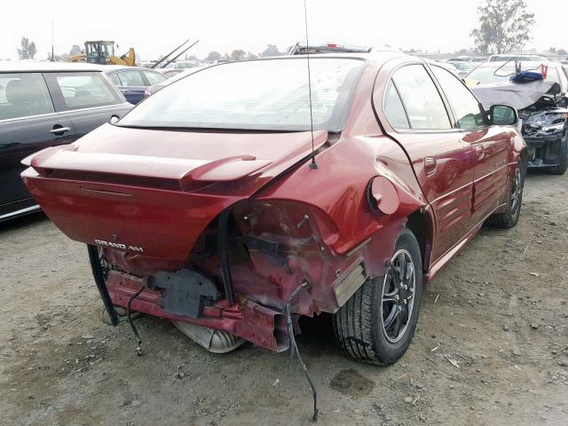 1G2NF52F82C106964 - 2002 PONTIAC GRAND AM S BURGUNDY photo 4