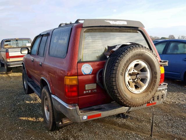 JT3VN39W4M0055822 - 1991 TOYOTA 4RUNNER VN BURGUNDY photo 3