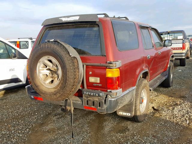 JT3VN39W4M0055822 - 1991 TOYOTA 4RUNNER VN BURGUNDY photo 4