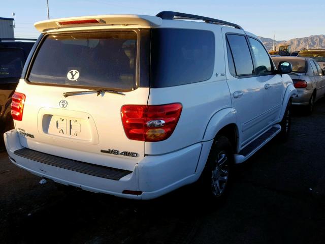 5TDBT48A63S151219 - 2003 TOYOTA SEQUOIA LI WHITE photo 4