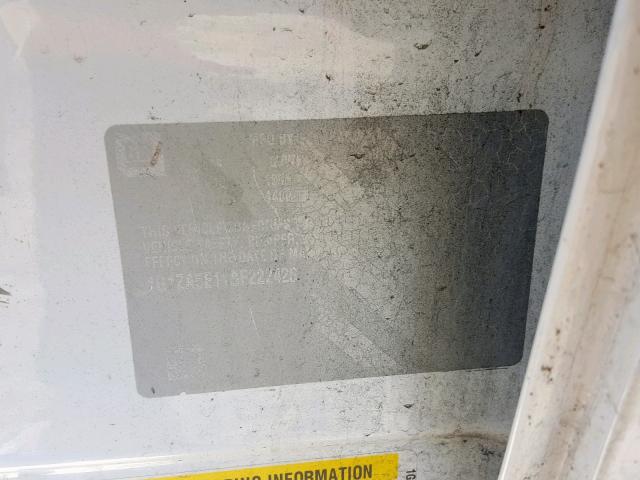 1G1ZA5E11BF222428 - 2011 CHEVROLET MALIBU LS 白色 照片 10