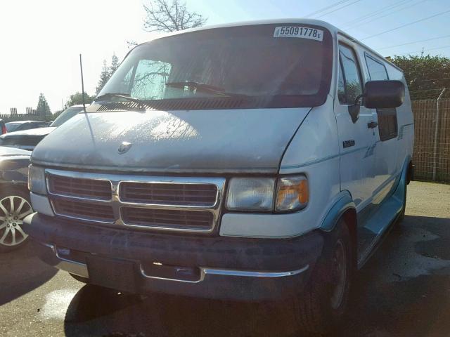 2B6HB21Y1RK110147 - 1994 DODGE RAM VAN B2 WHITE photo 2