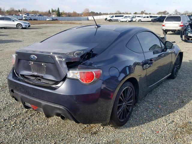 JF1ZCAC13D1602664 - 2013 SUBARU BRZ 2.0 LI GRAY photo 4