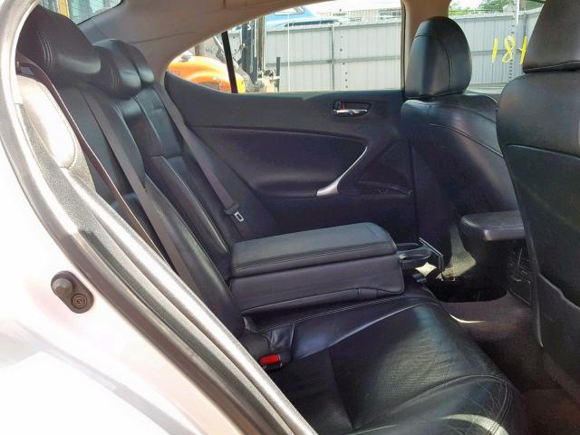 JTHBE262265005161 - 2006 LEXUS IS 350 SILVER photo 6