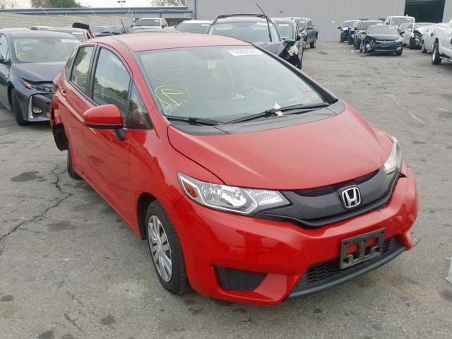 JHMGK5H58GS010343 - 2016 HONDA FIT LX RED photo 1