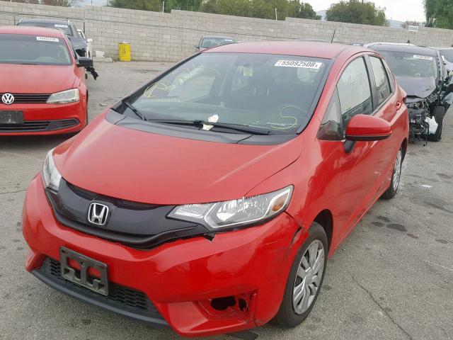 JHMGK5H58GS010343 - 2016 HONDA FIT LX RED photo 2