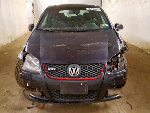 WVWFV71K37W280007 - 2007 VOLKSWAGEN NEW GTI FA BLACK photo 9