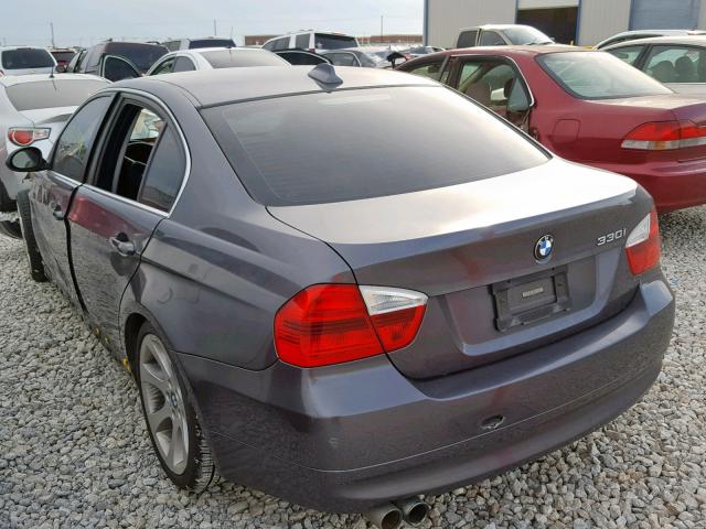 WBAVB33576KR77770 - 2006 BMW 330 I CHARCOAL photo 3