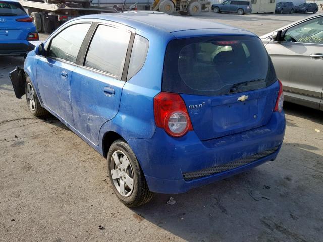 KL1TD6DE2AB084412 - 2010 CHEVROLET AVEO LS BLUE photo 3