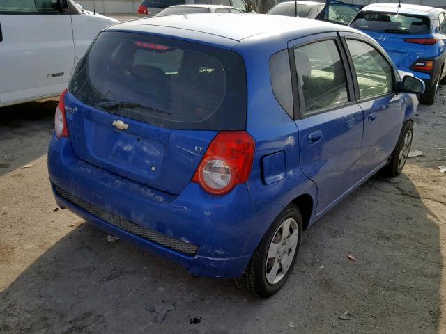 KL1TD6DE2AB084412 - 2010 CHEVROLET AVEO LS BLUE photo 4