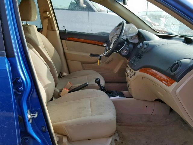 KL1TD6DE2AB084412 - 2010 CHEVROLET AVEO LS BLUE photo 5