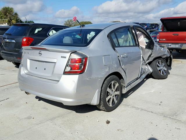 3N1AB6AP1CL616037 - 2012 NISSAN SENTRA 2.0 SILVER photo 4