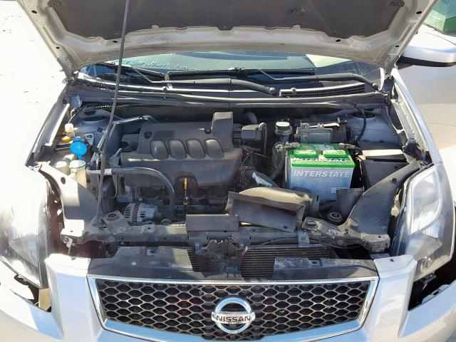 3N1AB6AP1CL616037 - 2012 NISSAN SENTRA 2.0 SILVER photo 7