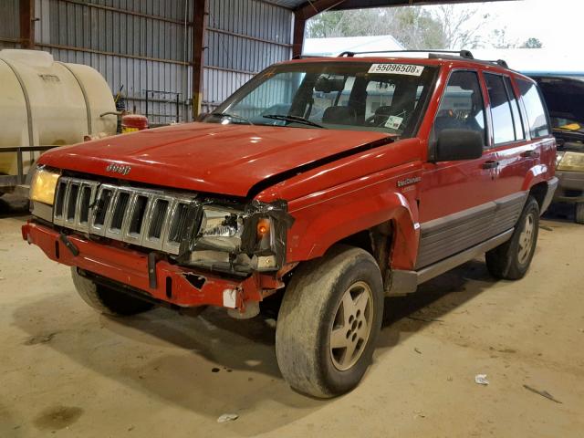 1J4GZ58S4RC354343 - 1994 JEEP GRAND CHER RED photo 2