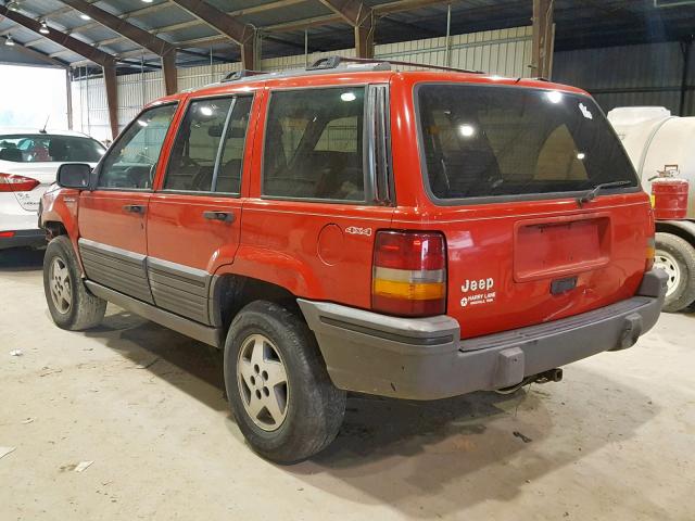 1J4GZ58S4RC354343 - 1994 JEEP GRAND CHER RED photo 3