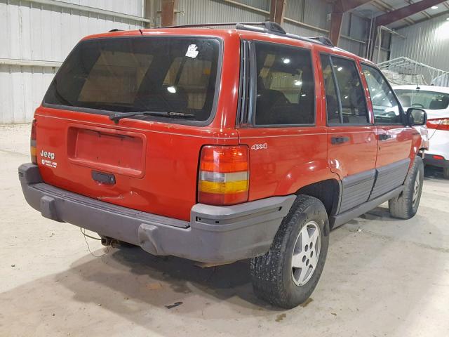 1J4GZ58S4RC354343 - 1994 JEEP GRAND CHER RED photo 4