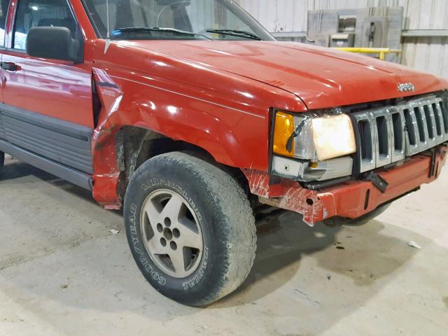 1J4GZ58S4RC354343 - 1994 JEEP GRAND CHER RED photo 9