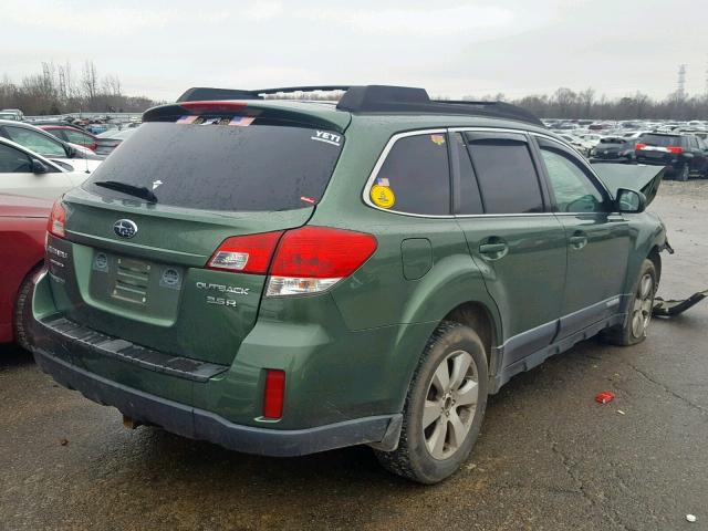 4S4BRDJC3A2373968 - 2010 SUBARU OUTBACK 3. GREEN photo 4