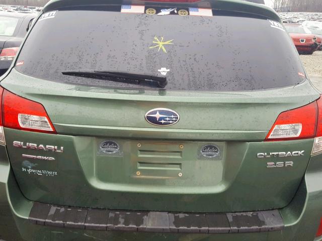 4S4BRDJC3A2373968 - 2010 SUBARU OUTBACK 3. GREEN photo 9