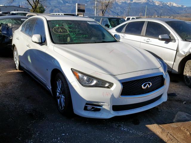 JN1BV7AR4EM690385 - 2014 INFINITI Q50 BASE WHITE photo 1