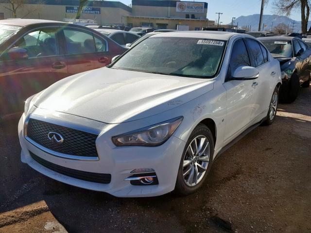 JN1BV7AR4EM690385 - 2014 INFINITI Q50 BASE WHITE photo 2