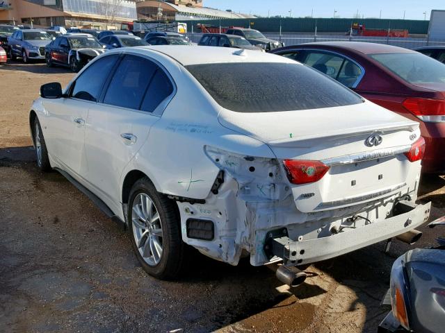 JN1BV7AR4EM690385 - 2014 INFINITI Q50 BASE WHITE photo 3