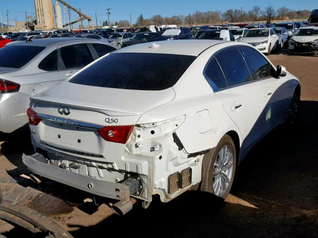 JN1BV7AR4EM690385 - 2014 INFINITI Q50 BASE WHITE photo 4