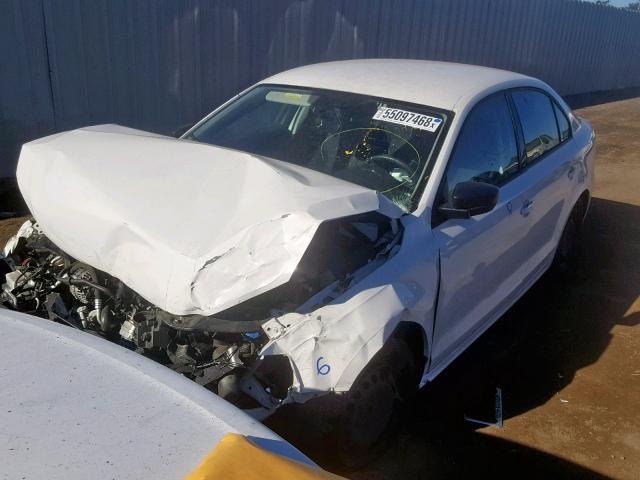 3VW2K7AJ9DM290385 - 2013 VOLKSWAGEN JETTA BASE WHITE photo 2