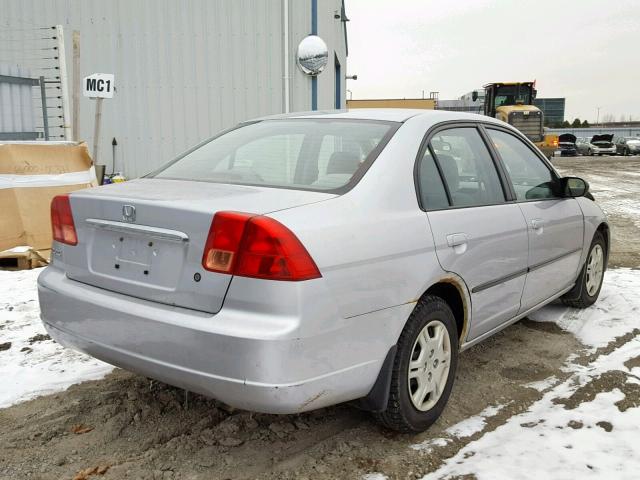 2HGES16462H907688 - 2002 HONDA CIVIC DX SILVER photo 4