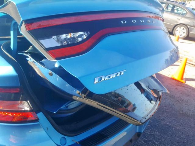 1C3CDFFA7GD819678 - 2016 DODGE DART SXT S BLUE photo 9