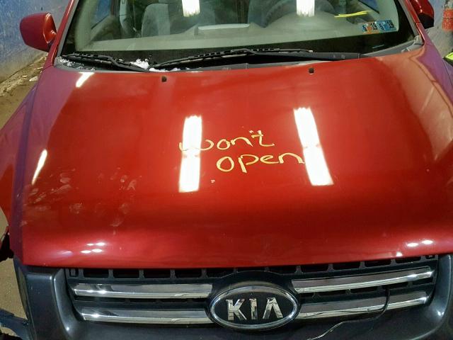 KNDJE723387530522 - 2008 KIA SPORTAGE E RED photo 7