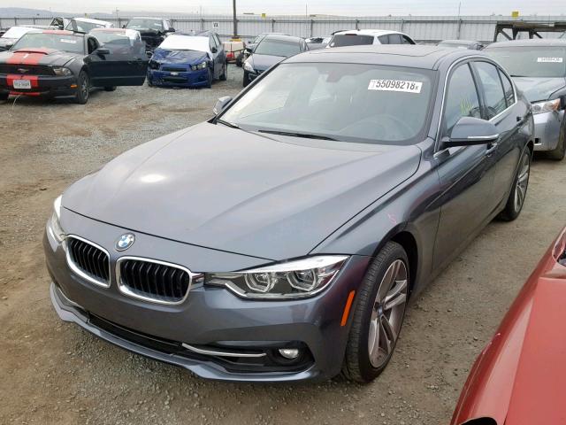 WBA8B9G59JNU96923 - 2018 BMW 330 I GRAY photo 2