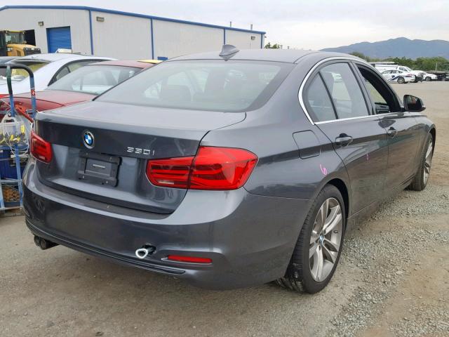 WBA8B9G59JNU96923 - 2018 BMW 330 I GRAY photo 4