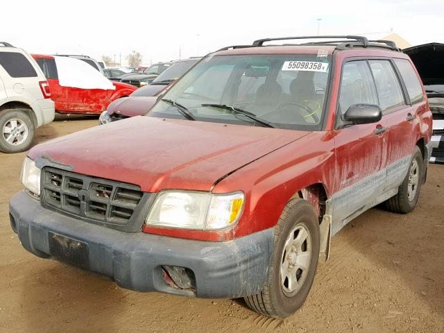 JF1SF63581G734000 - 2001 SUBARU FORESTER L RED photo 2