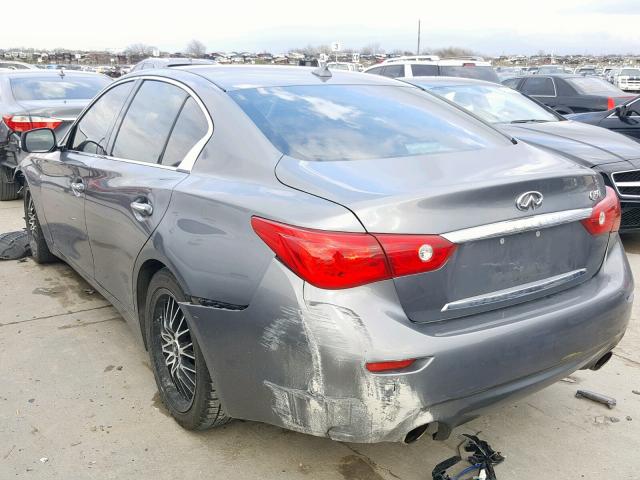 JN1BV7AP7FM335081 - 2015 INFINITI Q50 BASE GRAY photo 3