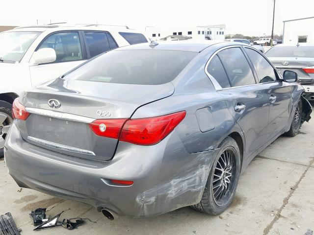 JN1BV7AP7FM335081 - 2015 INFINITI Q50 BASE GRAY photo 4