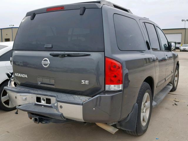 5N1AA08A86N729966 - 2006 NISSAN ARMADA SE CHARCOAL photo 4