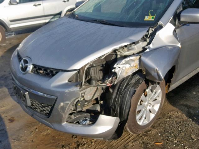 JM3ER2W56A0333239 - 2010 MAZDA CX-7 SILVER photo 9