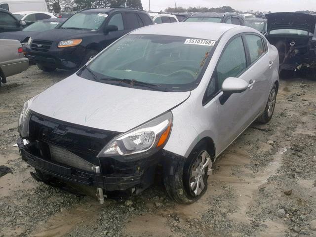 KNADM4A35G6546237 - 2016 KIA RIO LX SILVER photo 2