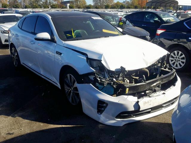 5XXGV4L22GG029836 - 2016 KIA OPTIMA SXL WHITE photo 1