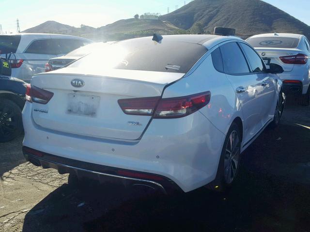 5XXGV4L22GG029836 - 2016 KIA OPTIMA SXL WHITE photo 4