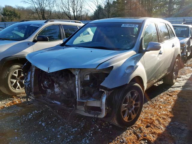 2HNYD28628H545808 - 2008 ACURA MDX TECHNO SILVER photo 2