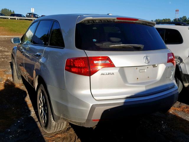 2HNYD28628H545808 - 2008 ACURA MDX TECHNO SILVER photo 3