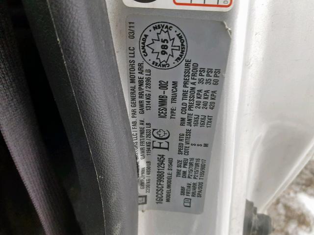 1GCCSCF99B8129454 - 2011 CHEVROLET COLORADO L SILVER photo 10