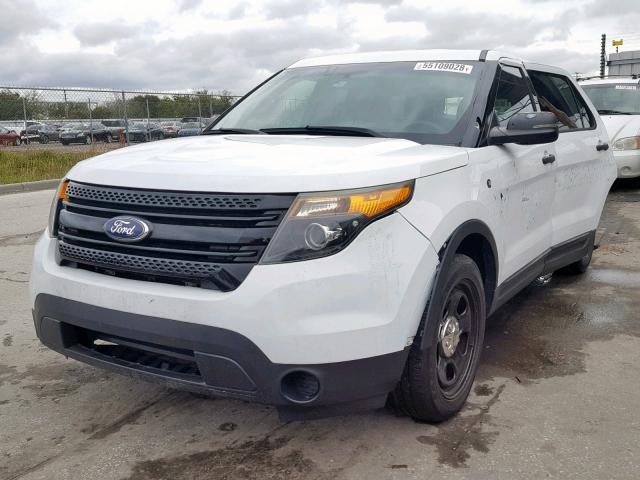 1FM5K7AR7DGC91885 - 2013 FORD EXPLORER P WHITE photo 2