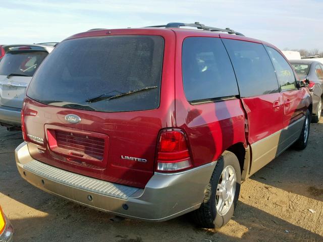 2FMZA58255BA22603 - 2005 FORD FREESTAR L RED photo 4