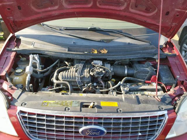 2FMZA58255BA22603 - 2005 FORD FREESTAR L RED photo 7