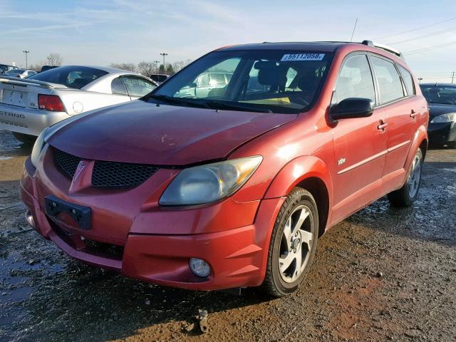 5Y2SL628X4Z460595 - 2004 PONTIAC VIBE RED photo 2