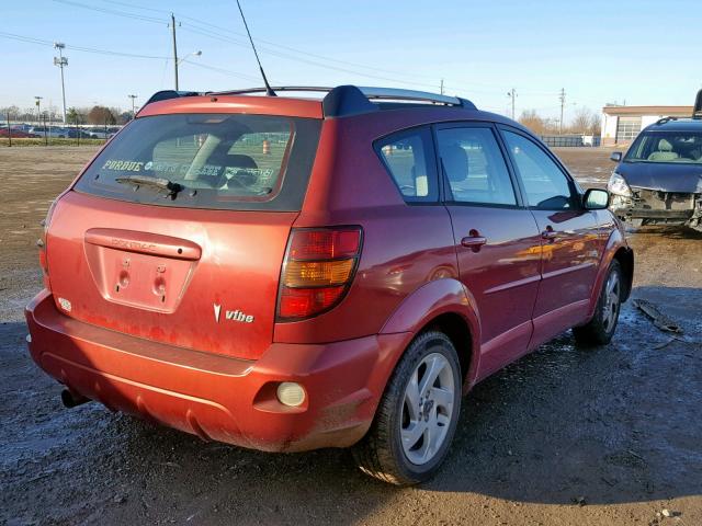 5Y2SL628X4Z460595 - 2004 PONTIAC VIBE RED photo 4