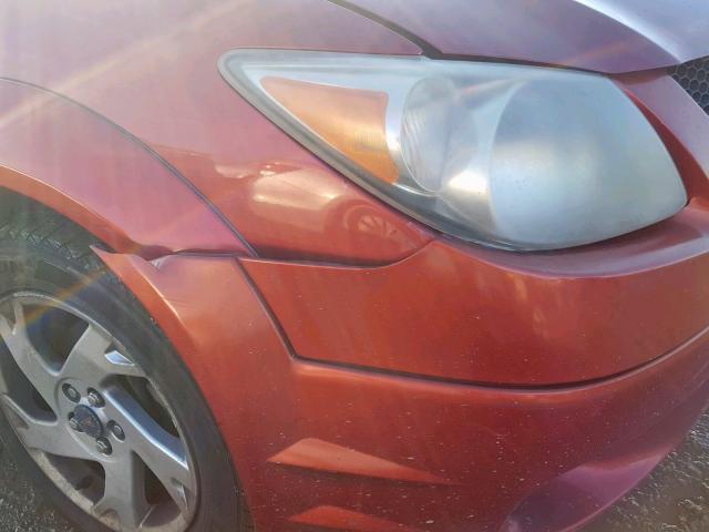 5Y2SL628X4Z460595 - 2004 PONTIAC VIBE RED photo 9